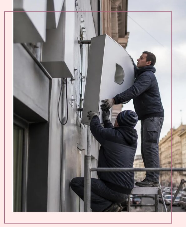 Изготовление и монтаж больших объемных букв в Новотроицке
